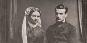 Dr Tytus Chałubinski z żoną Anną z Leszczyńskich - reprodukcja dagerotypu z 1852, źródło zbiory Muzeum Tatrzańskiego im. dr Tytusa Chałubińskiego w Zakopanem - reprodukcja dagerotypu z 1852, źródło zbiory Muzeum Tatrzańskiego im. dr Tytusa Chałubińskiego w Zakopanem