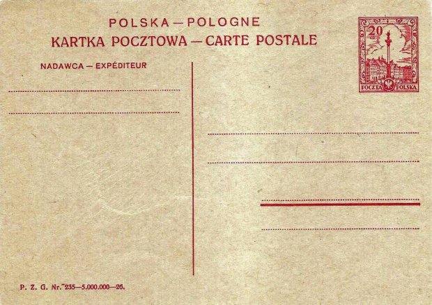 Fot. 7. Karta pocztowa ze znaczkiem Kolumna Zygmunta III Wazy. Fot. Jacek Kosmala