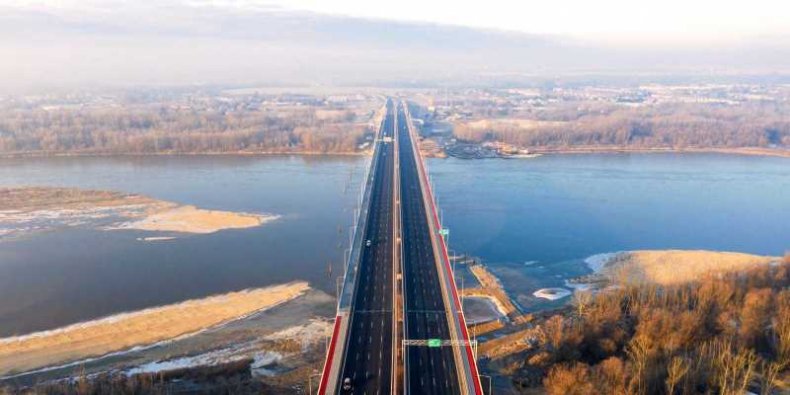 Most Południowy w Warszawie - widok od strony Wawra. Fot. Marcin Banaszkiewicz
