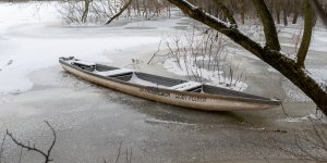 Wisła w Płocku - zatory lodowe fotografował Marcin Banaszkiewicz