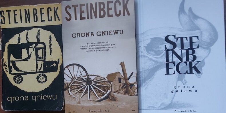 Grona gniewu trzy wydania z biblioteczki RS