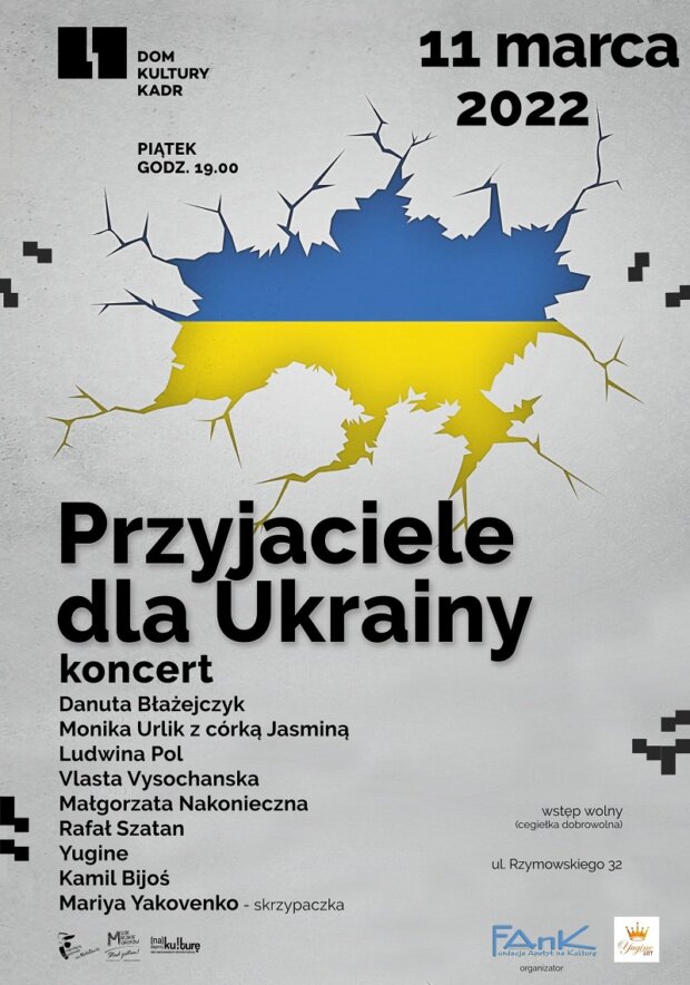Przyjaciele dla Ukrainy plakat