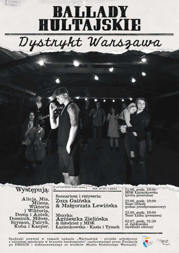 Ballady Hultajskie Dystrykt Warszawa - plakat