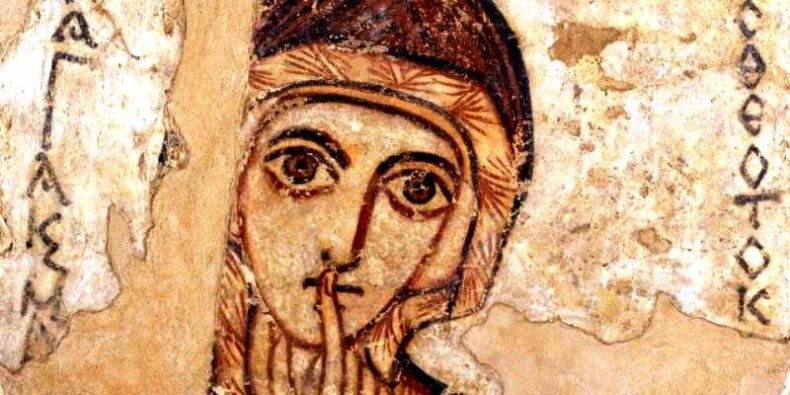 Portret św. Anny, matki Najświętszej Maryi Panny, z Faras w dawnej Nubii (na terenie dzisiejszego Sudanu i południowego Egiptu). Muzeum Narodowe w Warszawie.