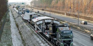 Transport tarczy TBM przez Warszawę