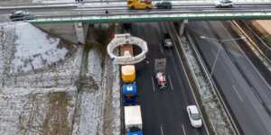 Transport tarczy TBM przez Warszawę