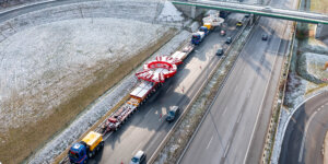 Transport tarczy TBM przez Warszawę