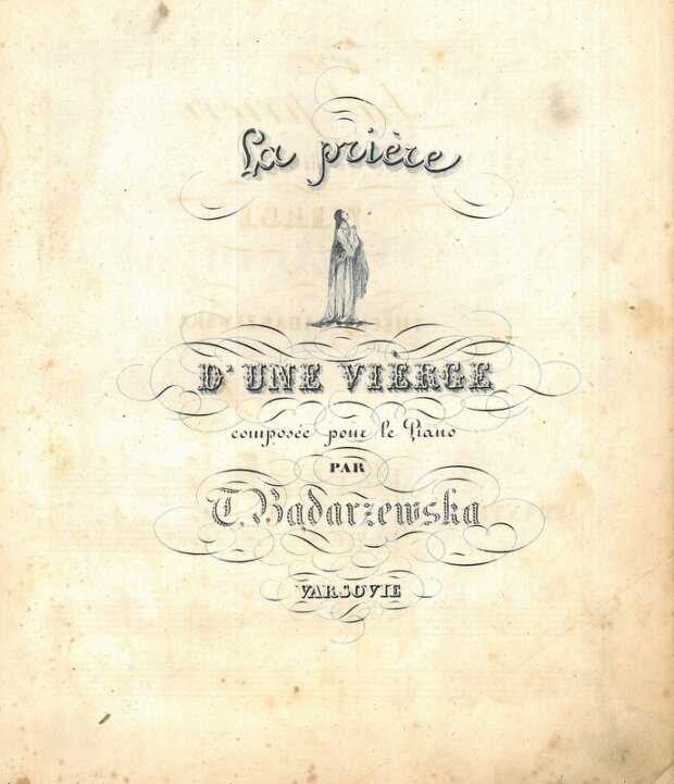 Jedno z pierwszych wydań kompozycji ''La prière d'une vierge'', która wyszła z druku w Warszawie (1851)