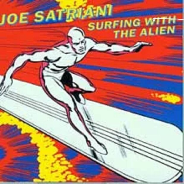 Joe Satriani okładka płyty Surfing with the Alien