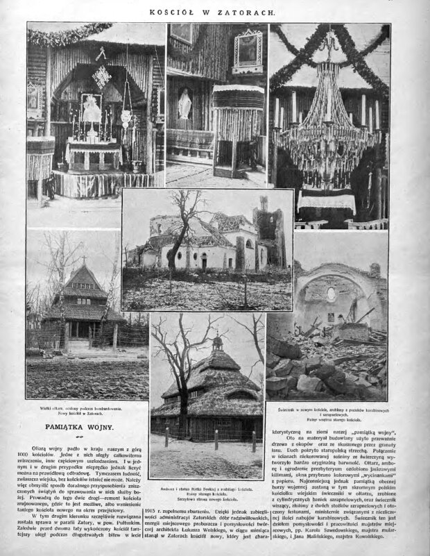 O kościele w Zatorach - Tygodnik Ilustrowany nr 57 z lipca 1919 r. (s. 81)