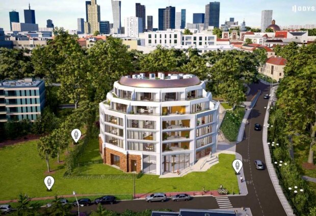 Rotunda Dynasy wizualizacja apartamentowca budowanego przez firmę Marvipol. Fot. Marvipol