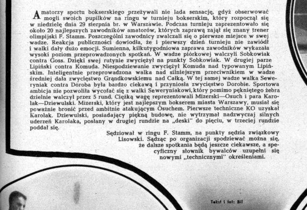 Tekst do fotoreportażu w gadzinówce Ilustrowany Kurier Polski - zdjęcie z gadzinówki wydawanej w Krakowie ''Ilustrowany Kurier Polski''