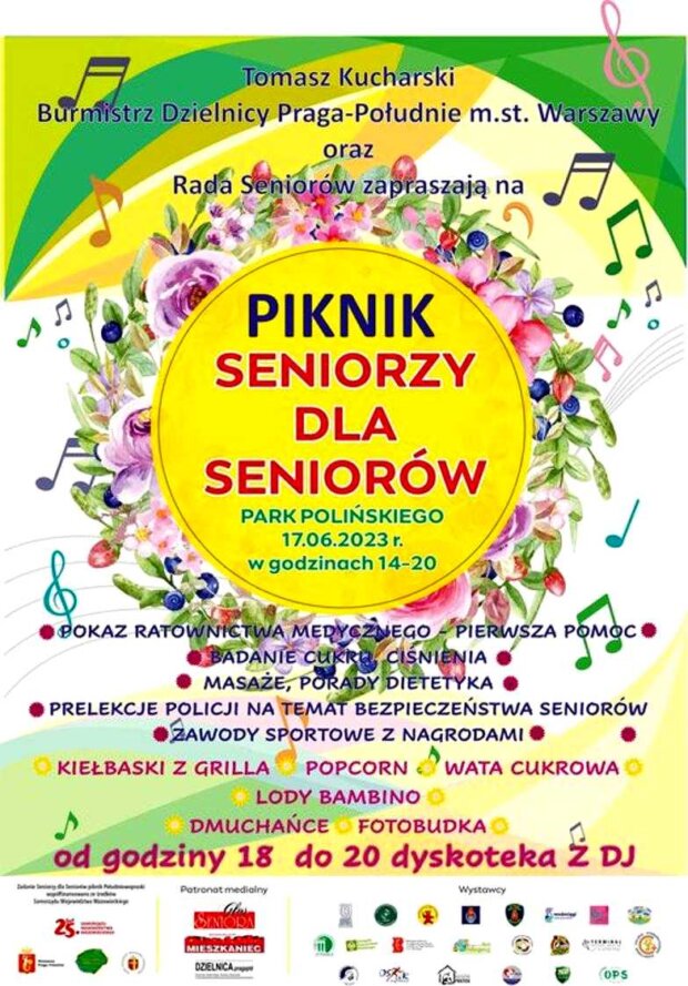 Plakat Pikniku Seniorzy dla Seniorów. Fot. UD Praga Południe