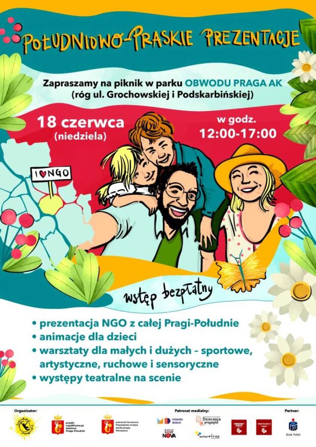 Plakat pikniku Południowo-Praskie Prezentacje. Fot. UD Praga Południe