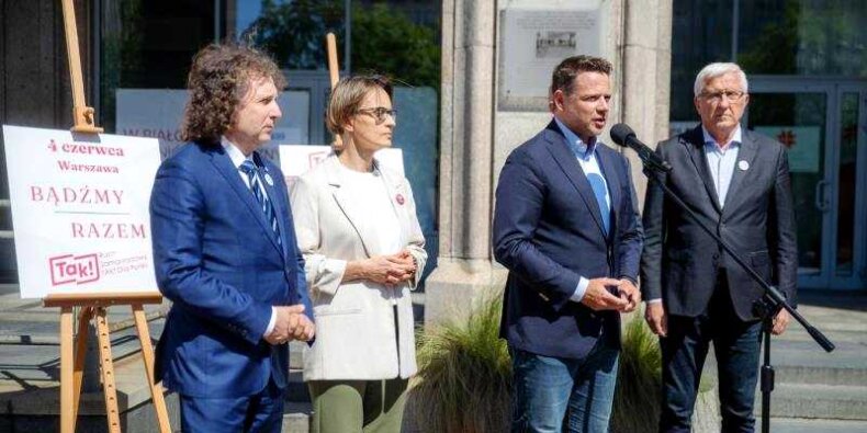 Organizatorzy marszu na spotkaniu zapowiadającym wydarzenie. Fot. Rafał Motyl