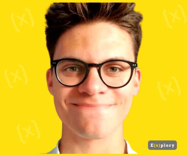 Krystian Gostomski, student PW w innowacyjnych okularach. Foto Explory