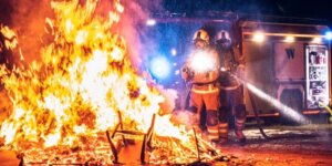Ochotnicza Straż Pożarna w Wesołej - w akcji. Fot. Mateusz Dochód