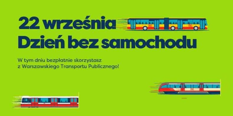 Dzień bez samochodu - plakat UM Warszawy