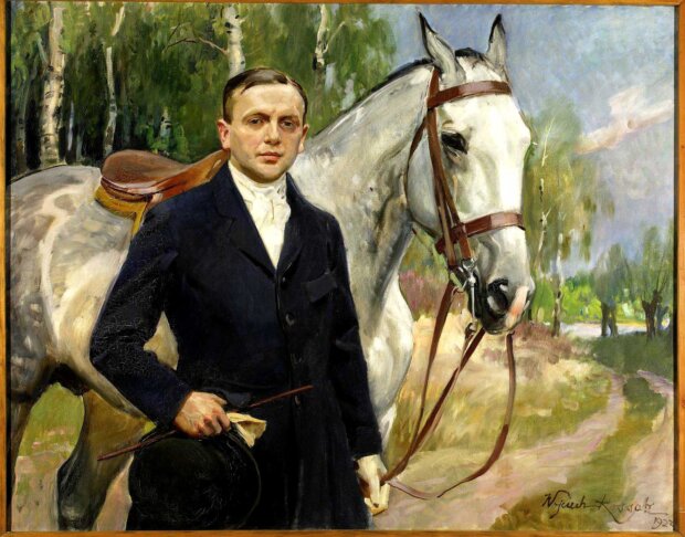 Portret Bronisława Krystalla z koniem. Źr. Cyfrowe MNW
