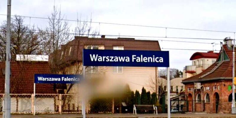Warszawa Falenica fragment stacji kolejowej. Fot. Google Street View
