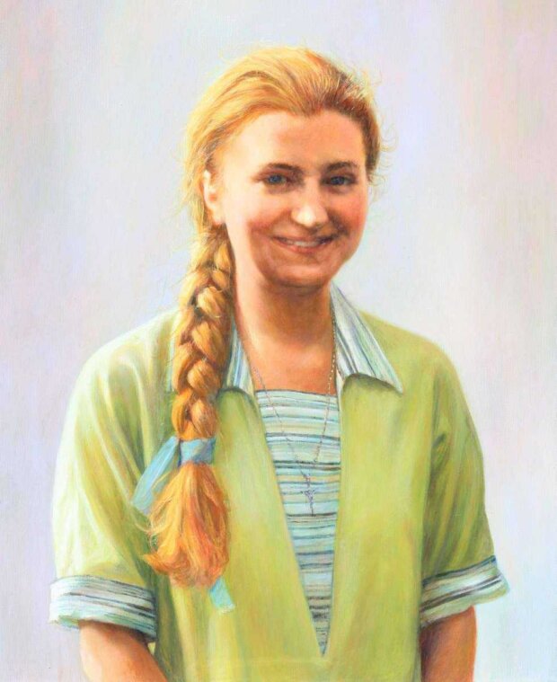 Helena Kowalska, później siostra Faustyna. Autorka portretu: Ewa Mika z Torunia (olej na płótnie, lipiec 2011 r. )