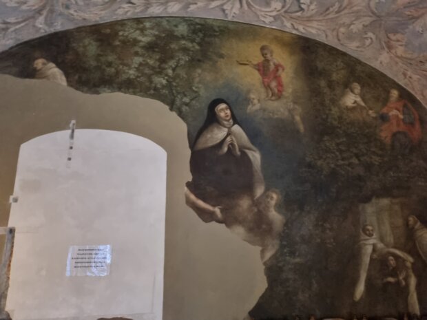 Pałac Kazanowskich - XVII-wieczne freski po konserwacji. Fot. Arch. autorki
