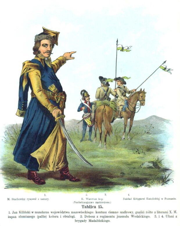 Jan Kiliński w mundurze województwa mazowieckiego. Walery Eljasz-Radzikowski (Wikimedia)