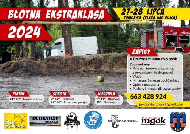 Plakat Ekstraklasa Błotna Tomczyce 2024