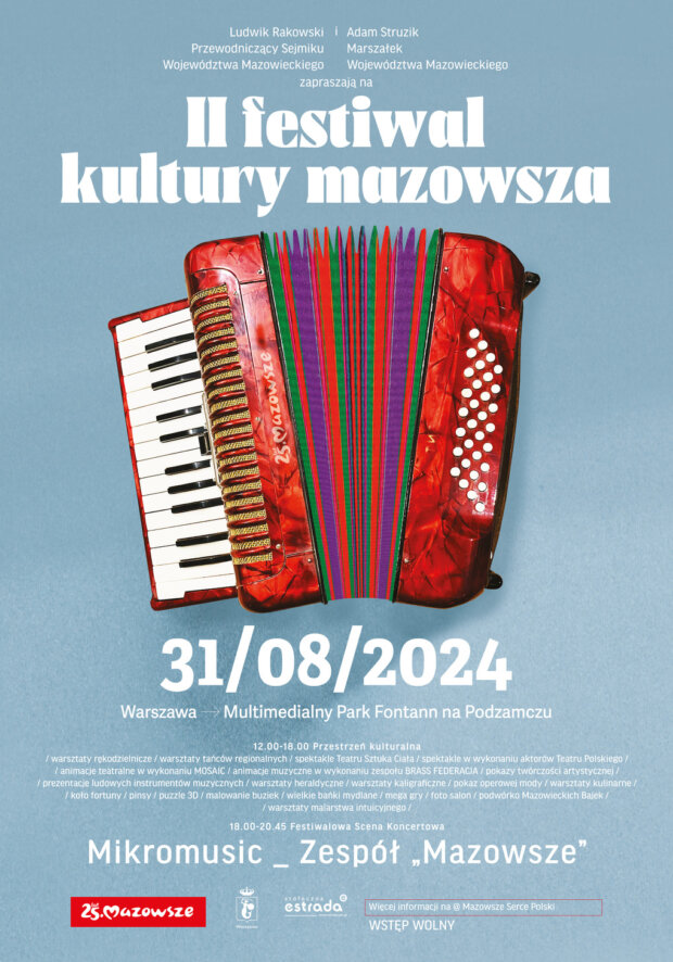Festiwal Kultury Mazowsza - plakat. Fot. mat. prasowy