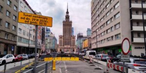 Zamknięty tunel pod ulicą Marszałkowską. Fot. Warszawa.pl
