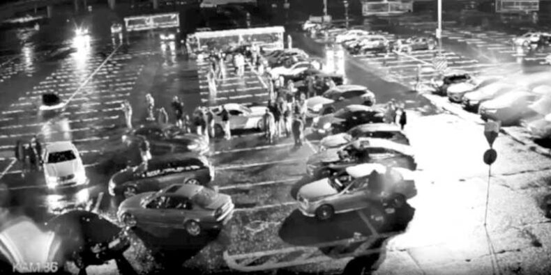KSP kontra nielegalne wyścigi - zbiórka ścigantów na marketowym parkingu. Fot. KSP