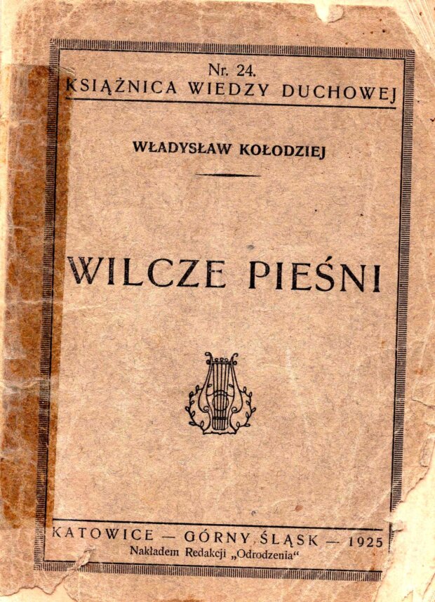 Okładka tomiku Władysława Kołodzieja ''Wilcze pieśni'' z roku 1925. Ze zbiorów autora