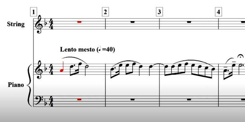 Partytura - Van Den Budenmayer, Concerto in E minor. Źr. YT