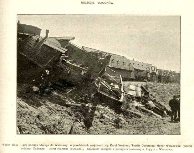 Zdjęcie z miejsca katastrofy we Włochach 13 lipca 1900 r. Fot. Sigismond, źr. MBC