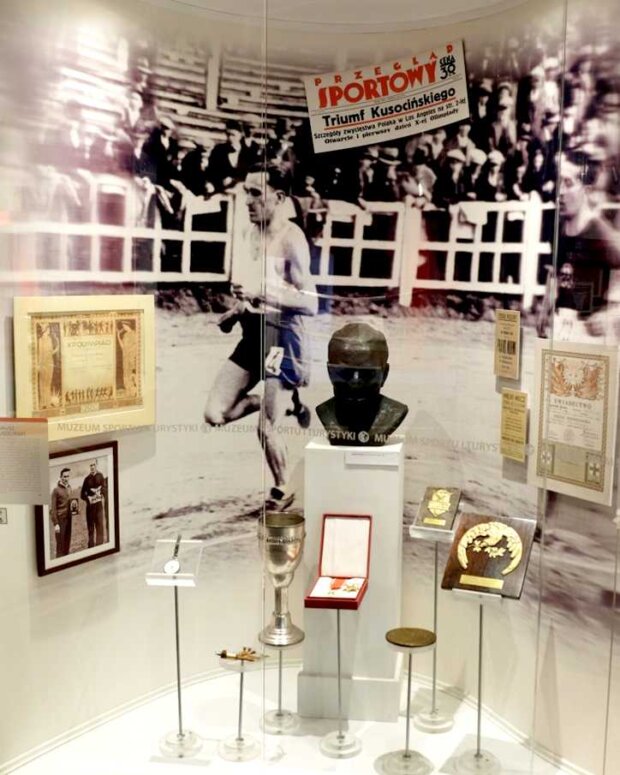 Ekspozycja poświęcona Januszowi Kusocińskiemu w w Muzeum Sportu i Turystyki w Warszawie. Fot. Arch. autora