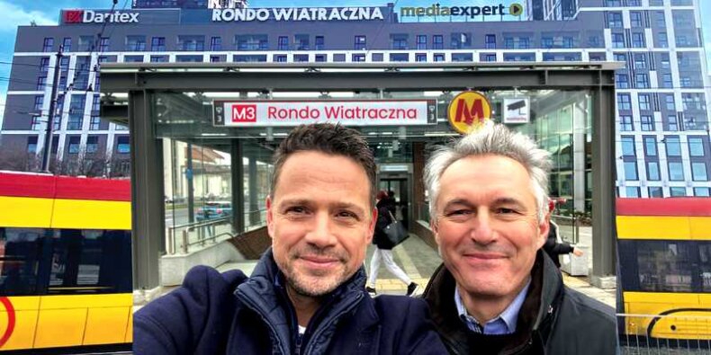 Prezydent Warszawy Rafał Trzaskowski i radny Warszawy Paweł Lech. Fot. FB Pawła Lecha