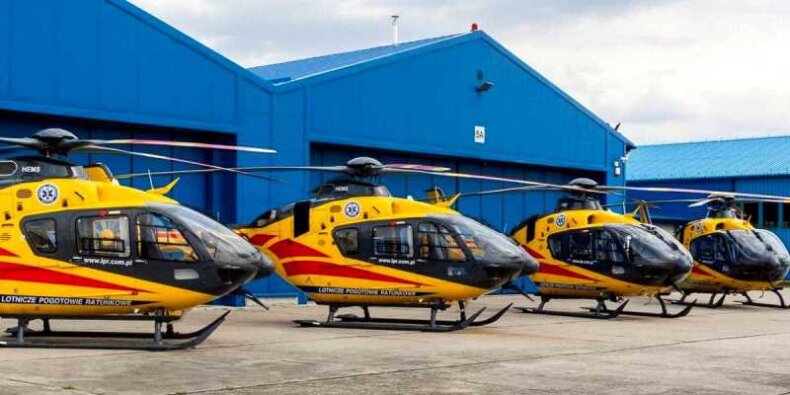 Śmigłowce EC135/H135 Lotniczego Pogotowia Ratunkowego. Fot. LPR