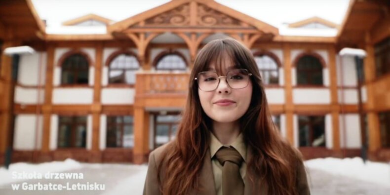 Helena - z Zespołu Szkół Drzewnych i Leśnych w Garbatce-Letnisku. Fot. Kadr z filmu UMWM