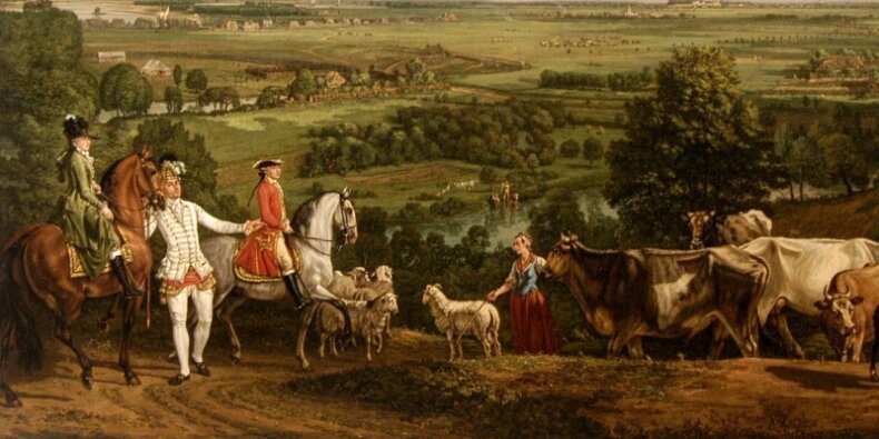 Z okładki Stolicy nr. 3-4 2025 - ''Widok łąk wilanowskich'', 1775 r., olej na płótnie Bernardo Bellotto (1722–1780). Fot. Zamek Królewski
