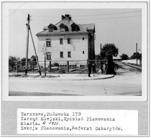 Dom rodziny Gałeckich - ul. Puławska 178. Fot. źr. Archiwum Państwowe