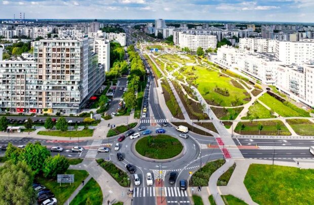 Rondo im. Ireny Kwiatkowskiej na Ursynowie. Fot. C. Warś UM Warszawy