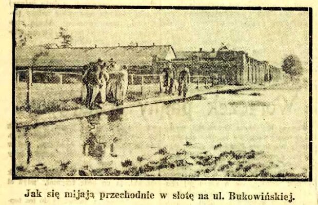 Ul. Bukowińska ok. 1926 r. - widoczne inspekty w gospodarstwie ogrodniczym Bursiaków. Źródło 'Co ma a czego potrzebuje Mokotów', 'Przegląd Wieczorny', 1926, nr 119, s. 4. Fot. arch. autorki