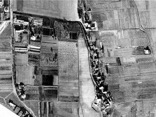 Zdjęcie lotnicze okolic Nowego Sadu - obszar należący do Bursiaków w 1935 r. Źr. UM Warszawy