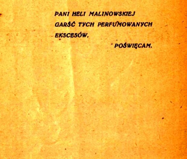 Dedykacja w tomiku pt. ''Poezja buduaru''. Warszawa 1925. Fot. Arch. autora