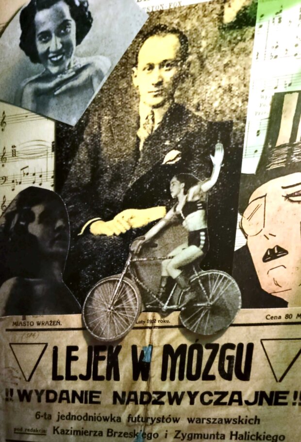 Kolaż pt. ''Kazimierz Brzeski''. Autor Piotr Banasiak