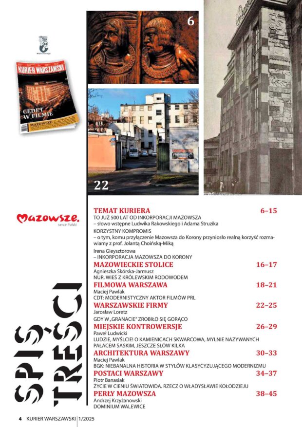 Kurier Warszawski - spis treści 2. Fot. Kurier Warszawski