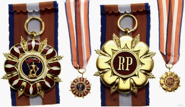 Order Budowniczych Polski Ludowej - najwyższe odznaczenie PRL. (na orderach nadawanych do 1952 był napis RP). Fot. WCN.pl