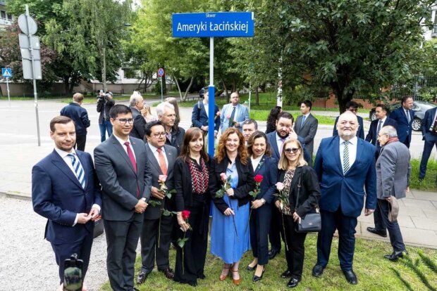Skwer Ameryki Łacińskiej - uroczystość otwarcia. Fot. UM Warszawy