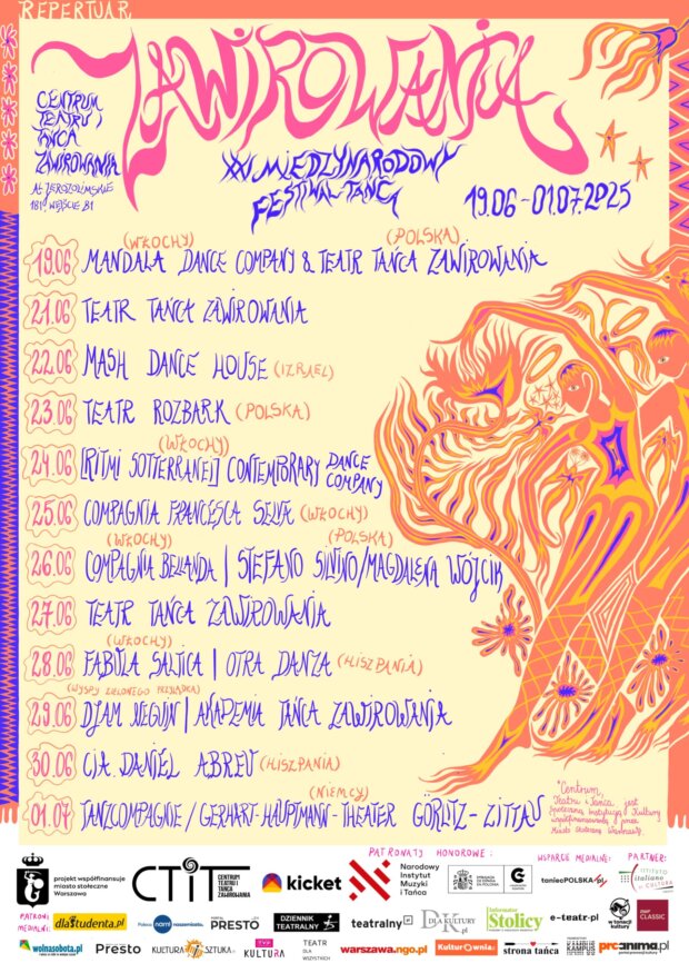 Program XXI Międzynarodowego Festiwalu Tańca Zawirowania. Fot. Mat prasowy