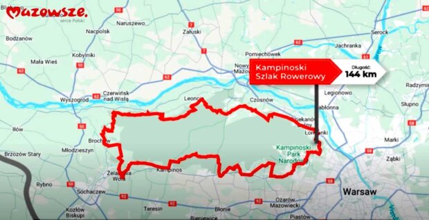 Kampinoski Szlak Rowerowy - 144 km. Fot. UMWM